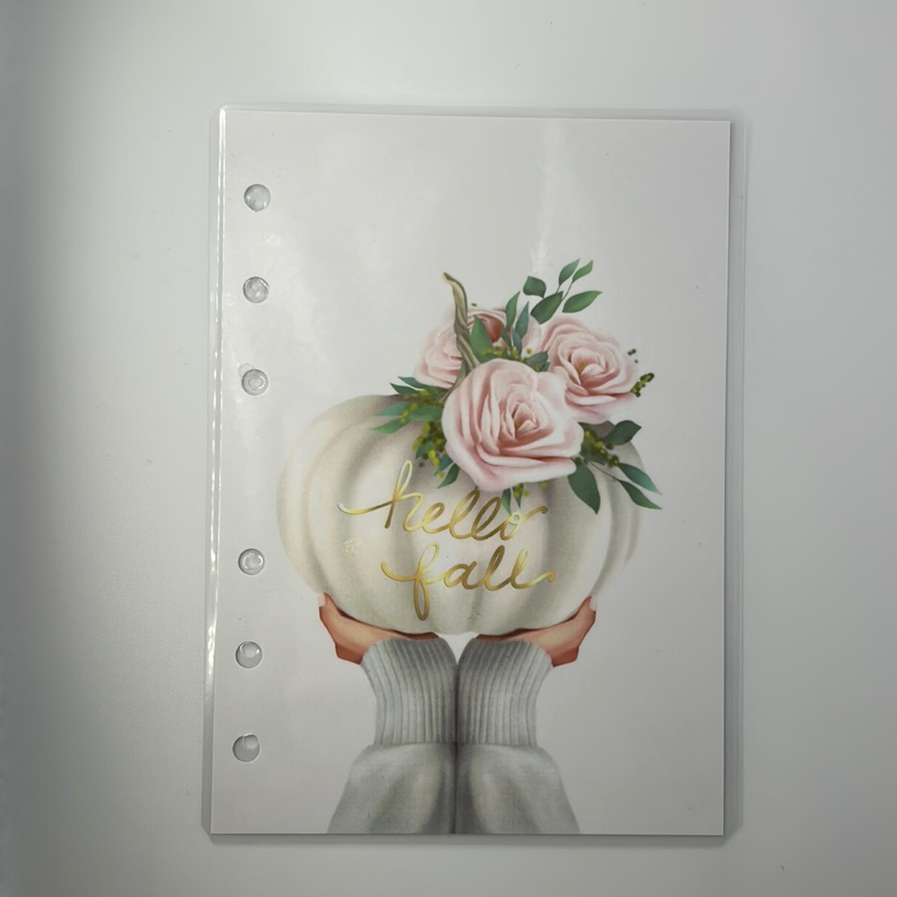 A6 - Fall Theme Picture Agenda Divider Dashboard (pumpkin bouquet)